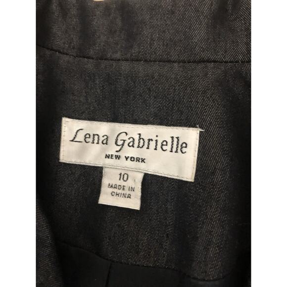 Lena Gabriel New York Women Blazer 10 Long Sleeve Clueless Preppy Black 3 Button - Picture 7 of 11
